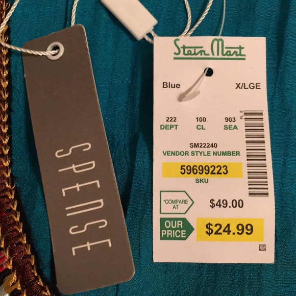 Turquoise sleeveless blouse - Picture 5 of 5